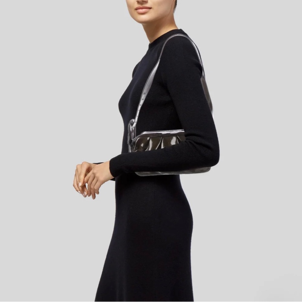 Fendi Metallic Gunmetal Shoulder Bag
